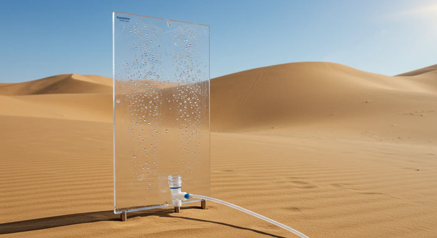 Atmospheric Water Harvesting: Desert Air to Drinking Water | Science Array