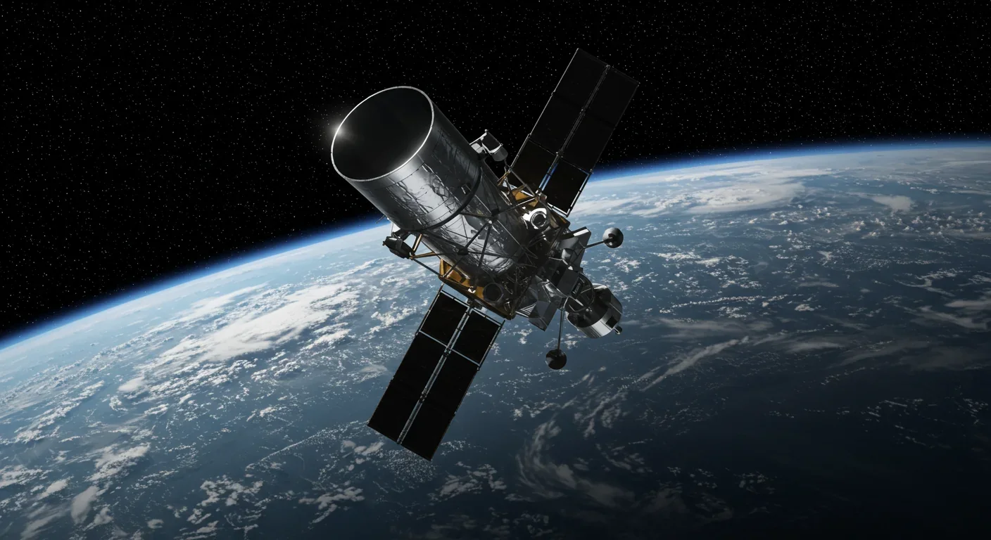 Advanced space telescope in orbit equipped with infrared and radio detection instruments for technosignature search