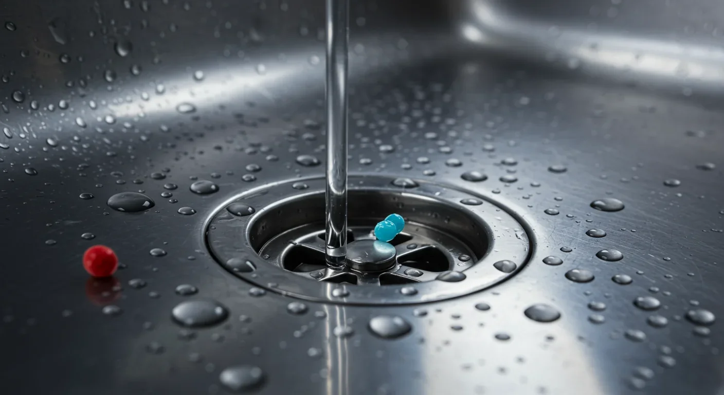 Hospital sink drain where bacteria exchange antibiotic resistance genes through horizontal gene transfer