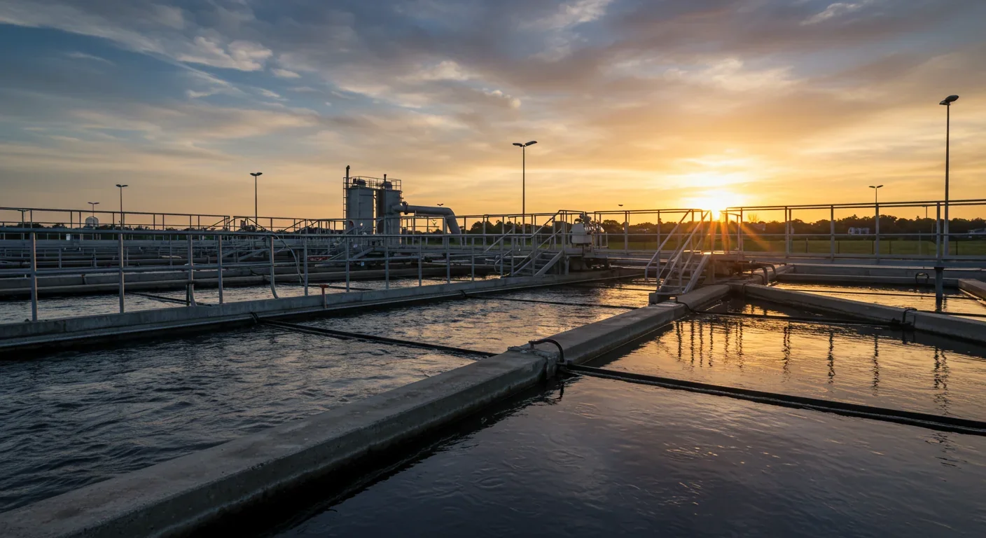 Wastewater treatment plant where bacterial gene transfer accelerates antibiotic resistance spread