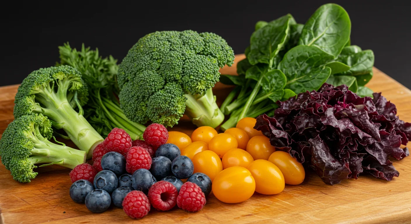 Fresh vegetables rich in polyphenols that trigger hormetic stress responses
