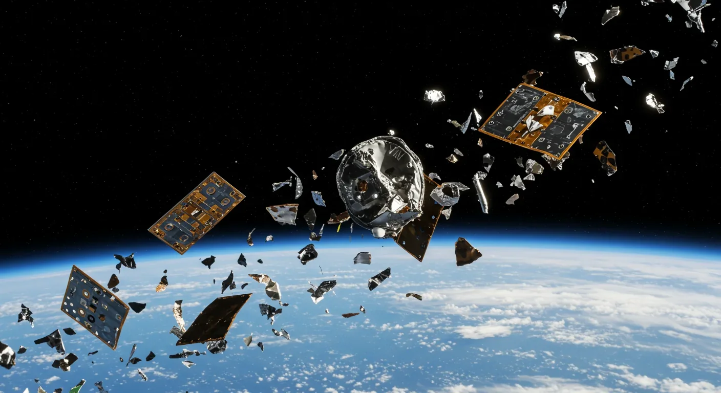 Small metallic debris fragments orbiting Earth at high velocity