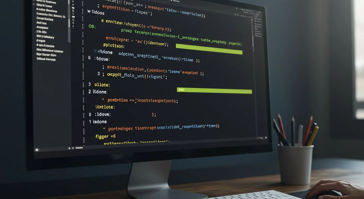 Algorithm source code displayed on computer screen
